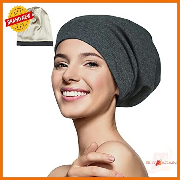 Adjustable Silk Satin Sleep Cap for Curly Hair Dreadlocks 18-32 Inch